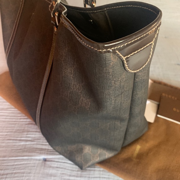 💯Authentic Gucci Coated Canvas Tote - Picture 7 of 12